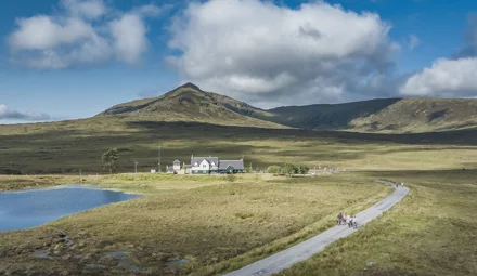 Corrour with hills in background