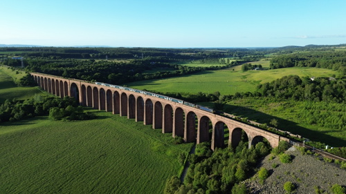 Caledonian Sleeper on Culloden Viaduct