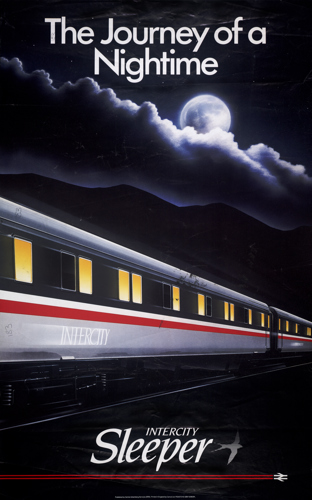 Intercity "The Journey of a Nightime" poster from 1980s